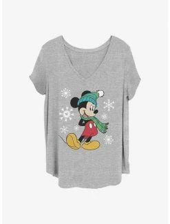 Deals ✨ Disney Mickey Mouse Big Holiday Mickey 👧 Girls T-Shirt Plus Size 😉