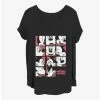 Deals 🔔 Disney Mickey Mouse Expression Grid 👧 Girls T-Shirt Plus Size 💯