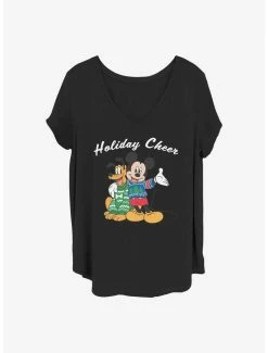 Wholesale 😉 Disney Mickey Mouse Holiday Cheer 👧 Girls T-Shirt Plus Size 💯