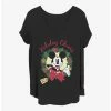 Hot Sale 👍 Disney Mickey Mouse Holiday Cheer Mom 👧 Girls T-Shirt Plus Size 🤩