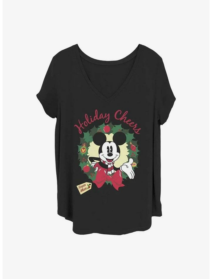 Hot Sale π Disney Mickey Mouse Holiday Cheer Mom π§ Girls T-Shirt Plus Size π€©