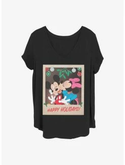 Best deal 🎁 Disney Mickey Mouse Holiday Polaroid 👧 Girls T-Shirt Plus Size 👍