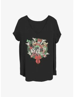 Discount 😍 Disney Mickey Mouse Mickey Friends Wreath 👧 Girls T-Shirt Plus Size 👏
