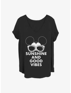 Flash Sale 🥰 Disney Mickey Mouse Mickey Sunshine 👧 Girls T-Shirt Plus Size 👍