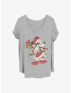Best deal 😀 Disney Mickey Mouse Santa Mickey 👧 Girls T-Shirt Plus Size ⭐