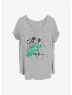 Buy ⭐ Disney Mickey Mouse Sweater Pals 👧 Girls T-Shirt Plus Size 💯