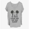 Cheapest 🤩 Disney Mickey Mouse Let Me Sleep 👧 Girls T-Shirt Plus Size 👍