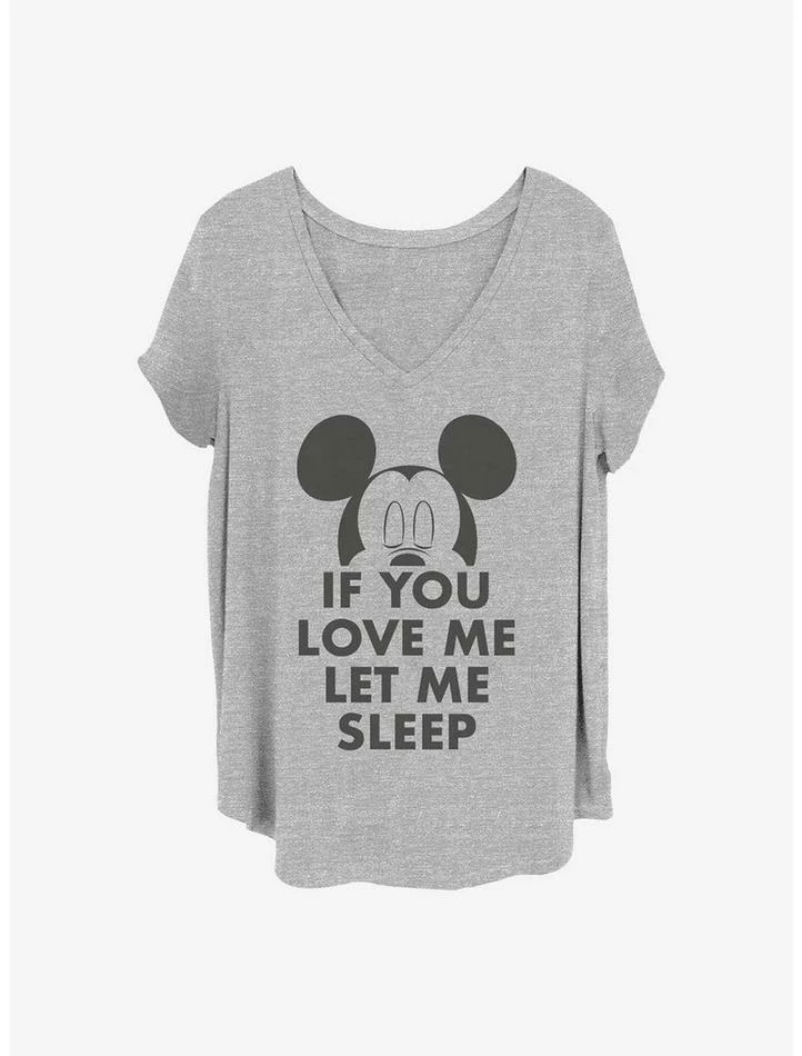 Cheapest π€© Disney Mickey Mouse Let Me Sleep π§ Girls T-Shirt Plus Size π