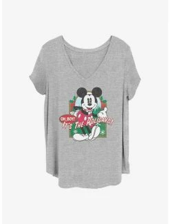 Promo 🎉 Disney Mickey Mouse Vintage Holiday Mickey 👧 Girls T-Shirt Plus Size 👍
