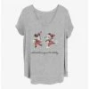 Promo 🥰 Disney Mickey Mouse Vintage Holiday Skaters 👧 Girls T-Shirt Plus Size 🔔