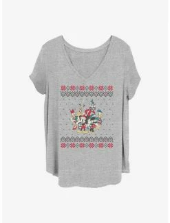 Best Pirce ✨ Disney Mickey Mouse Mickey And Friends 🎄 Christmas 👧 Girls T-Shirt Plus Size ⭐