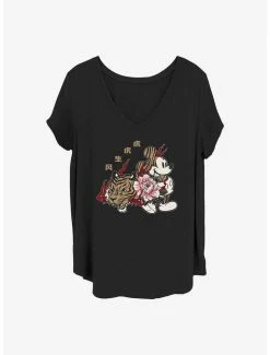Best Pirce ⌛ Disney Mickey Mouse New Year Mickey 👧 Girls T-Shirt Plus Size 🎉