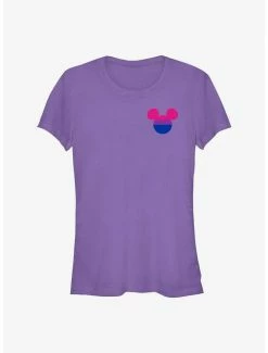 Best Sale ⌛ Disney Mickey Mouse Bisexual Badge Pride T-Shirt 🥰