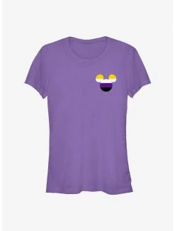 Top 10 👍 Disney Mickey Mouse Non-Binary Badge Pride T-Shirt ⭐