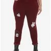 Flash Sale 🎉 Disney Mickey Mouse Embroidered Corduroy Mom Pants Plus Size 🔥