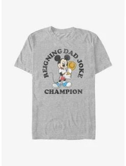 Best Sale 👍 Disney Mickey Mouse Father's Day Dad Joke Champ T-Shirt 🤩