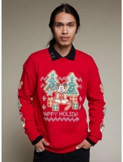 Coupon 👏 Our Universe Disney Holiday Mickey Mouse Gingerbread Sweatshirt 😍