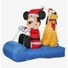Buy 🛒 Disney Mickey Mouse And Pluto Sledding Scene Airblown 🎁