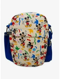 Best Sale π― Disney Mickey Mouse Action Poses Confetti Collage Cross Body Bag π