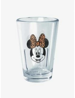 Discount ❤️ Disney Mickey Mouse Minnie Leopard Bow Mini Glass 🤩