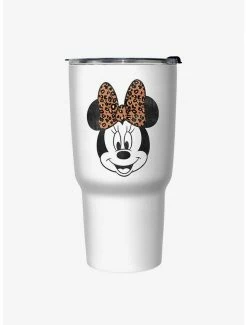 New 😍 Disney Mickey Mouse Minnie Leopard Bow Travel Mug 🔥