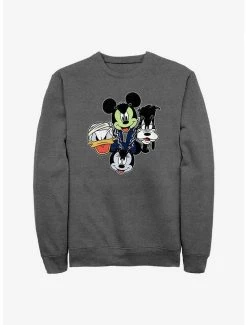 Buy 💯 Disney Mickey Mouse 🎃 Halloween Heads Sweatshirt 👍
