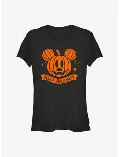 Flash Sale ⭐ Disney Mickey Mouse Pumpkin Head 👧 Girls T-Shirt 🛒