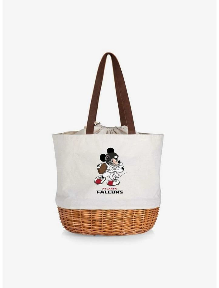 Budget β€οΈ Disney Mickey Mouse NFL Atlanta Falcons Canvas Willow Basket Tote π