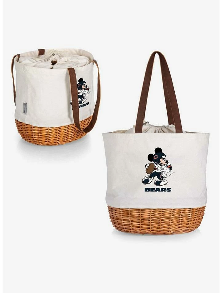 Top 10 π Disney Mickey Mouse NFL Chicago Bears Canvas Willow Basket Tote π― - Image 5