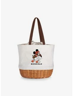 Best Sale π Disney Mickey Mouse NFL Cincinnati Bengals Canvas Willow Basket Tote π