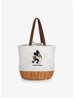 Discount π Disney Mickey Mouse NFL Houston Texans Canvas Willow Basket Tote β¨
