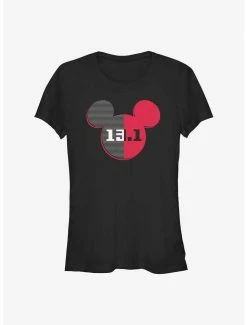 Best deal 🔥 Disney Mickey Mouse 13.1 Half Marathon Ears 👧 Girls T-Shirt 🧨