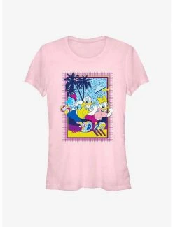 New ⭐ Disney Mickey Mouse Duck and Run 👧 Girls T-Shirt 👏