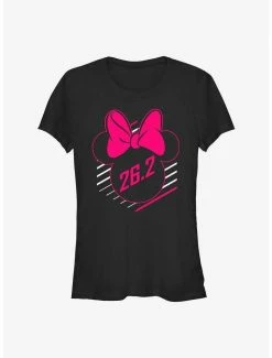 Brand new ⭐ Disney Mickey Mouse 26.2 Marathon Minnie Ears 👧 Girls T-Shirt 🎉