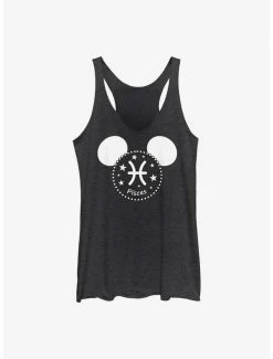 New ❤️ Disney Mickey Mouse Zodiac Pisces 👧 Girls Tank ✔️