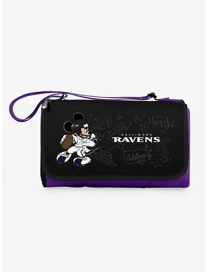 Top 10 โจ Disney Mickey Mouse NFL Baltimore Ravens Outdoor Picnic Blanket ๐