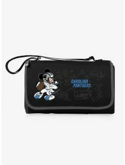 Best Sale 🔔 Disney Mickey Mouse NFL Carolina Panthers Outdoor Picnic Blanket ✔️
