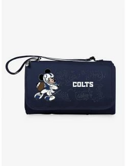 Best Pirce ⭐ Disney Mickey Mouse NFL Indianapolis Colts Outdoor Picnic Blanket 🎁