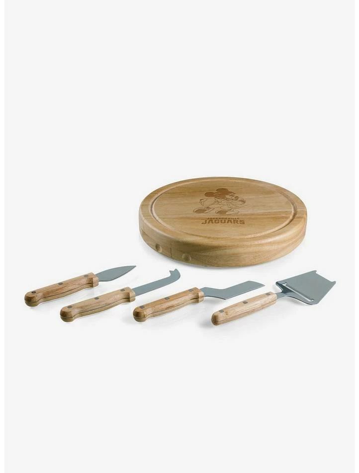 Budget π Disney Mickey Mouse NFL JAX Jaguars Circo Cheese Cutting Board & Tools Set 𧨠- Image 2