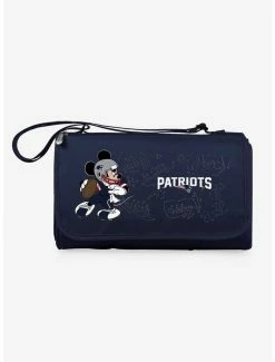 Best Pirce 🔥 Disney Mickey Mouse NFL NE Patriots Outdoor Picnic Blanket 🥰