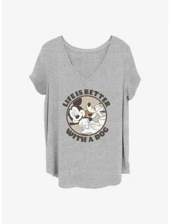 Discount 😉 Disney Mickey Mouse 🐶 Dog Life 👧 Girls T-Shirt Plus Size 👍