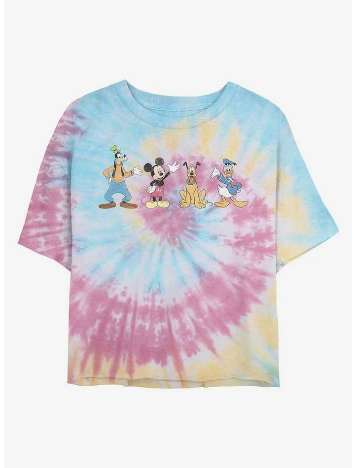 Best Pirce π Disney Mickey Mouse Disney Groupie Tie Dye Crop π§ Girls T-Shirt π