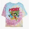 Best Sale 🎁 Disney Mickey Mouse Funky Bunch Tie Dye Crop 👧 Girls T-Shirt 👏