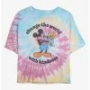 New 👏 Disney Mickey Mouse Kindness Tie Dye Crop 👧 Girls T-Shirt ✨