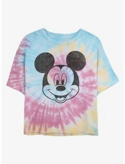 Best reviews of ⭐ Disney Mickey Mouse Mickey Face Tie Dye Crop 👧 Girls T-Shirt 🥰