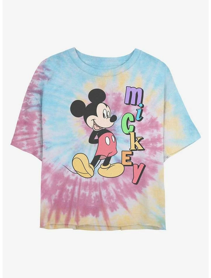 Best deal π₯ Disney Mickey Mouse Mickey Name Tie Dye Crop π§ Girls T-Shirt β€οΈ