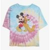 Top 10 ❤️ Disney Mickey Mouse Mickey and Pluto Tie Dye Crop 👧 Girls T-Shirt ❤️