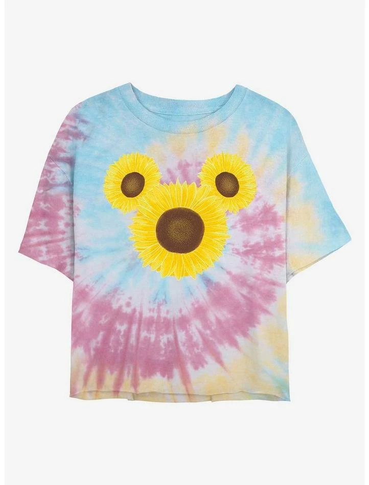Best Sale π Disney Mickey Mouse Mickey Sunflower Tie Dye Crop π§ Girls T-Shirt β