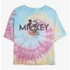Coupon ✔️ Disney Mickey Mouse Vintage Mickey Tie Dye Crop 👧 Girls T-Shirt 💯