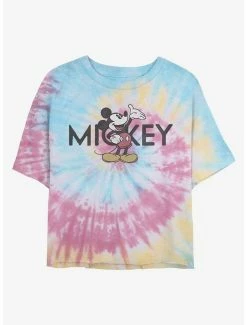 Coupon ✔️ Disney Mickey Mouse Vintage Mickey Tie Dye Crop 👧 Girls T-Shirt 💯
